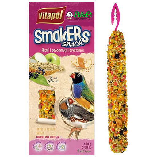 Vitapol Smakers Treat Stick Zebra Finch Twin Pack - Fruit - New York Bird Supply