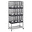 Wrought Iron 82" Bird Cage with Play Top and Rolling Stand Black - New York Bird Supply