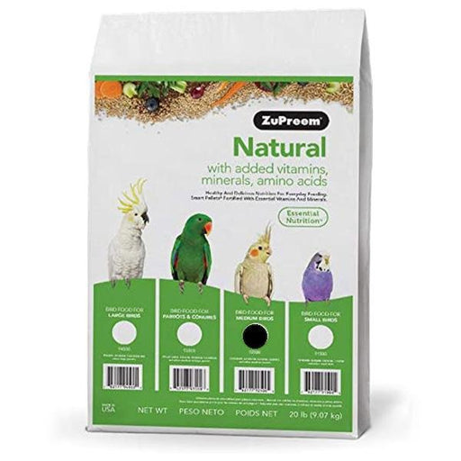 Zupreem Natural Medium Bird (Cockatiel) - New York Bird Supply